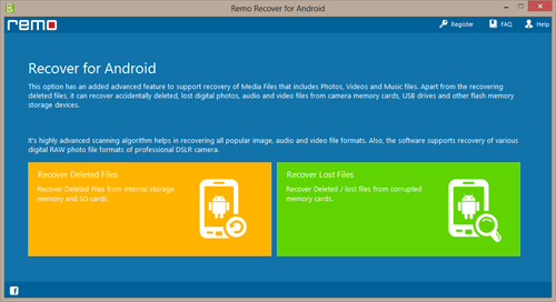 Acer Iconia Tab Recovery - Main Window