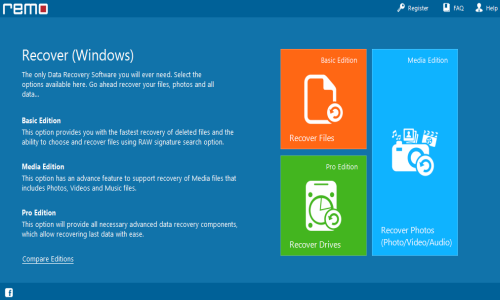 Recover Acer Windows 8 Data - Main Window